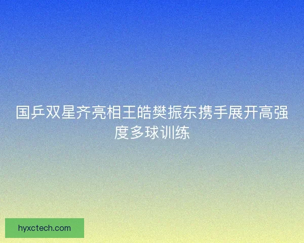 国乒双星齐亮相王皓樊振东携手展开高强度多球训练